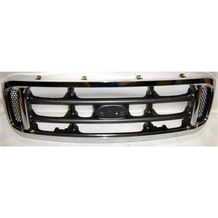 GEARED2GOLF Grille for 1999-2004 F-Series Superduty Pickup - Chrome, Silver & Black GE2143378